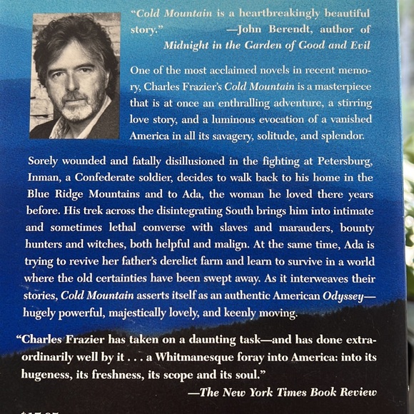 📚 4/$20 NOVEL: Cold Mountain by Charles Frazier - Picture 3 of 3